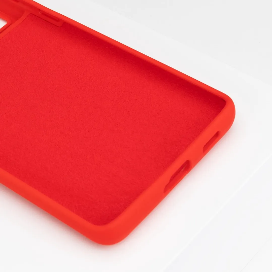 BMAX Siliconen Hoesje Samsung Galaxy S21 Ultra - Donker Rood - afbeelding 6 van 6