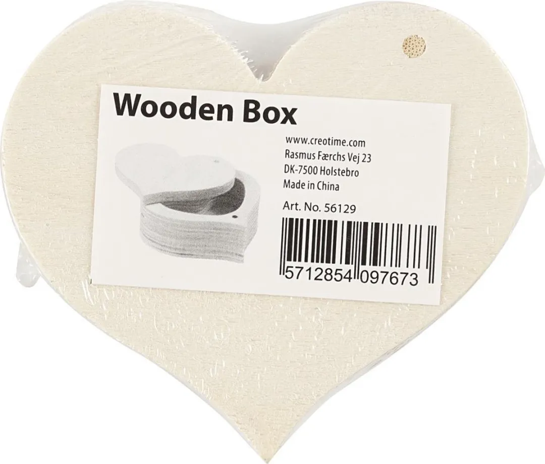 Creativ Company Houten Hart Doosje 9x4cm - Bruin