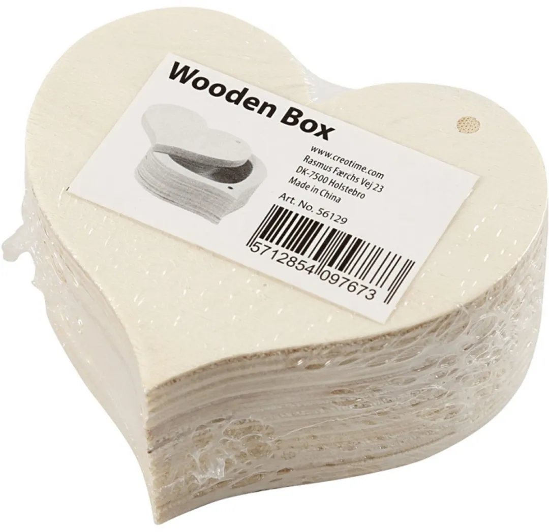 Creativ Company Houten Hart Doosje 9x4cm - Bruin