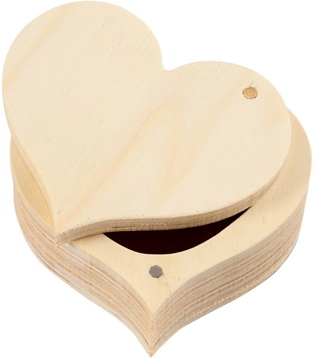 Creativ Company Houten Hart Doosje 9x4cm
