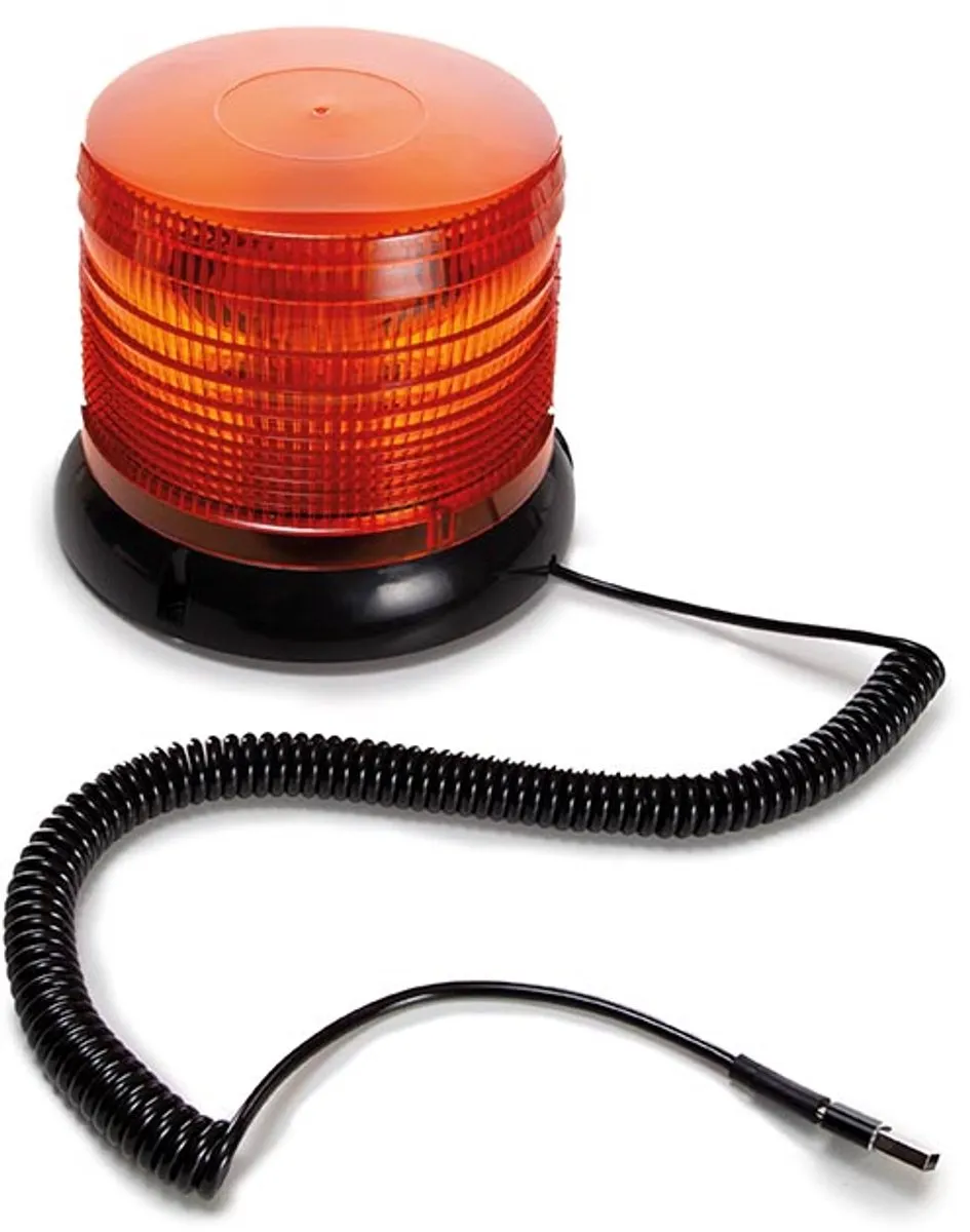 Perel Oranje LED-Zwaailicht 16cm - USB-C inclusief