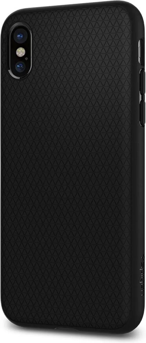 Spigen Liquid Air 063CS25114 iPhone XS Hoesje - Mat Zwart - afbeelding 3 van 6