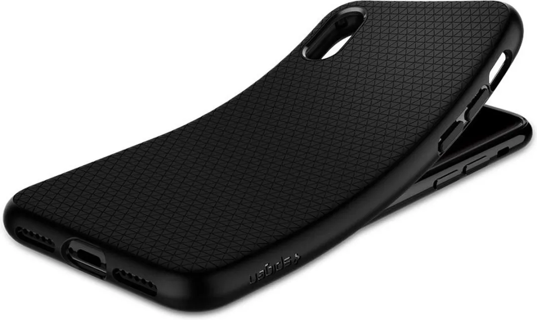Spigen Liquid Air 063CS25114 iPhone XS Hoesje - Mat Zwart - afbeelding 6 van 6