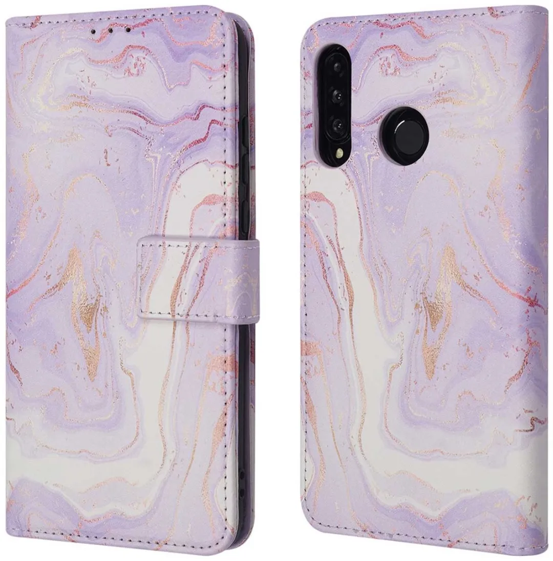 Imoshion Hoesje Huawei P30 Lite Purple Marble - 3 Pasjes