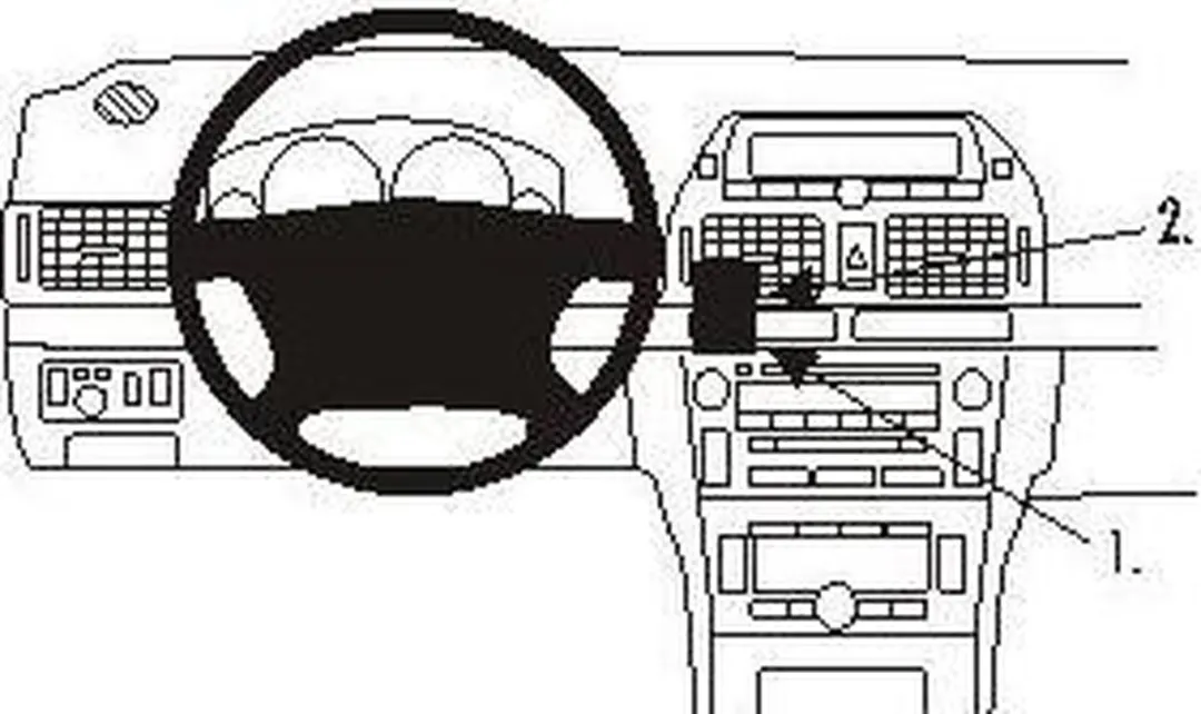 Brodit ProClip Toyota Avensis 2003-2008 Center Mount 853211 - Zwart - afbeelding 6 van 6