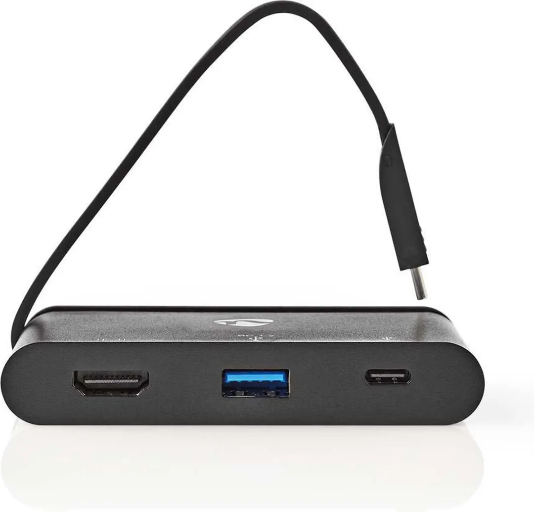 Nedis TCARF240BK USB-C Adapter - HDMI/USB-A/USB-C - Zwart