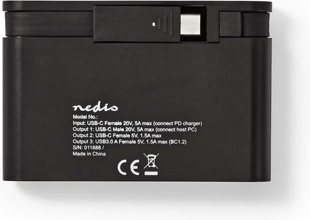 Nedis TCARF240BK USB-C Adapter - HDMI/USB-A/USB-C - Zwart