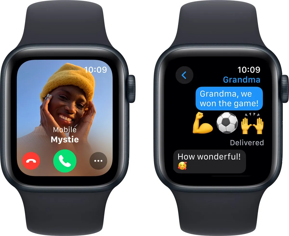 Apple Watch SE 2023 40mm - Middernacht - Zwart Band M/L