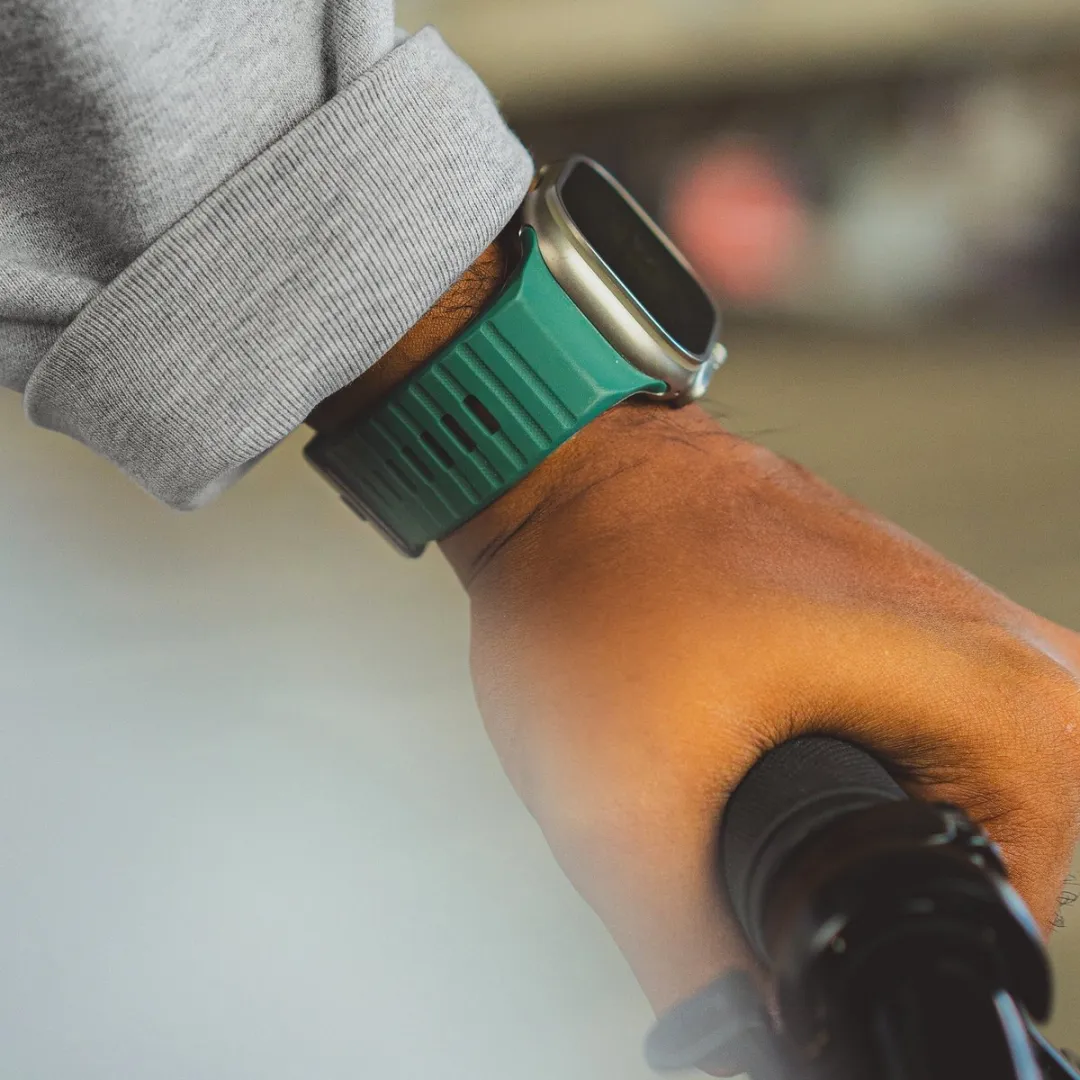 Decoded Siliconen Sportband Moss Groen - Apple Watch