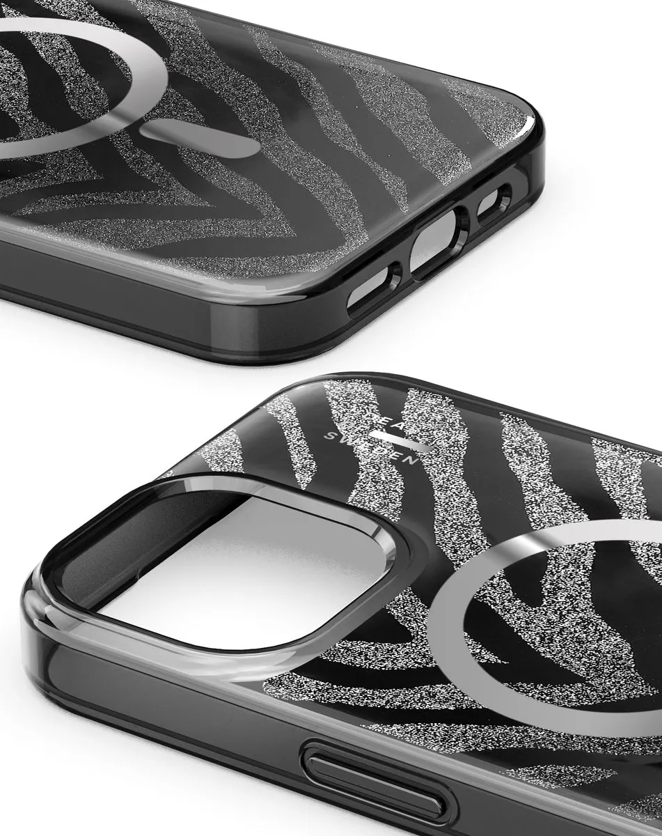 iDeal of Sweden Clear Case iPhone 13/14/15/16 MagSafe - Zebra Mystique