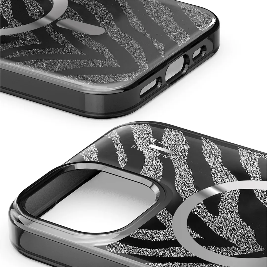 iDeal of Sweden Clear Case iPhone 13/14/15/16 MagSafe - Zebra Mystique