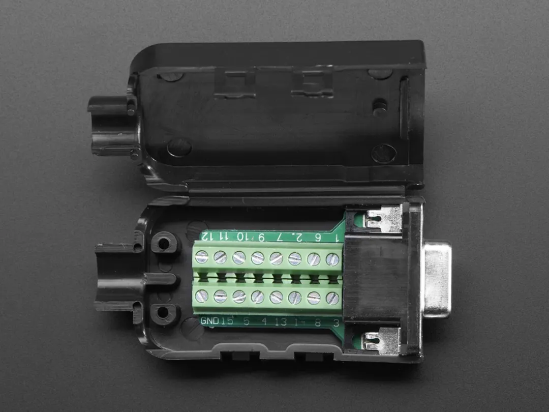 Adafruit DB15 Vrouwelijk Socket naar Terminal Block Breakout