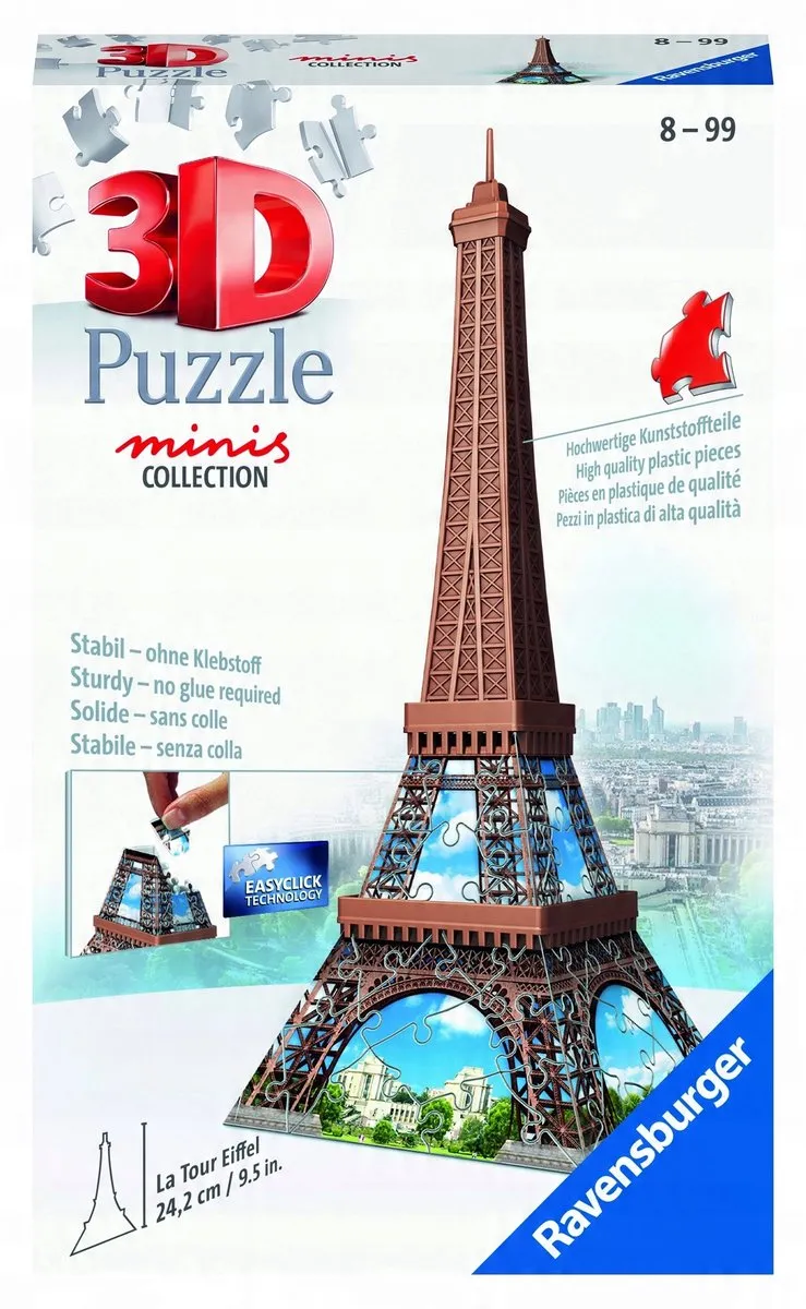 Ravensburger 3D Minipuzzel Eiffelpoorten 54 Stuks