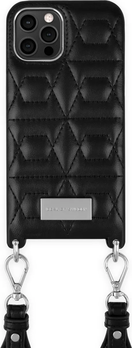 iDeal of Sweden Statement Phone Necklace Case iPhone 12/12 Pro Quilted Black