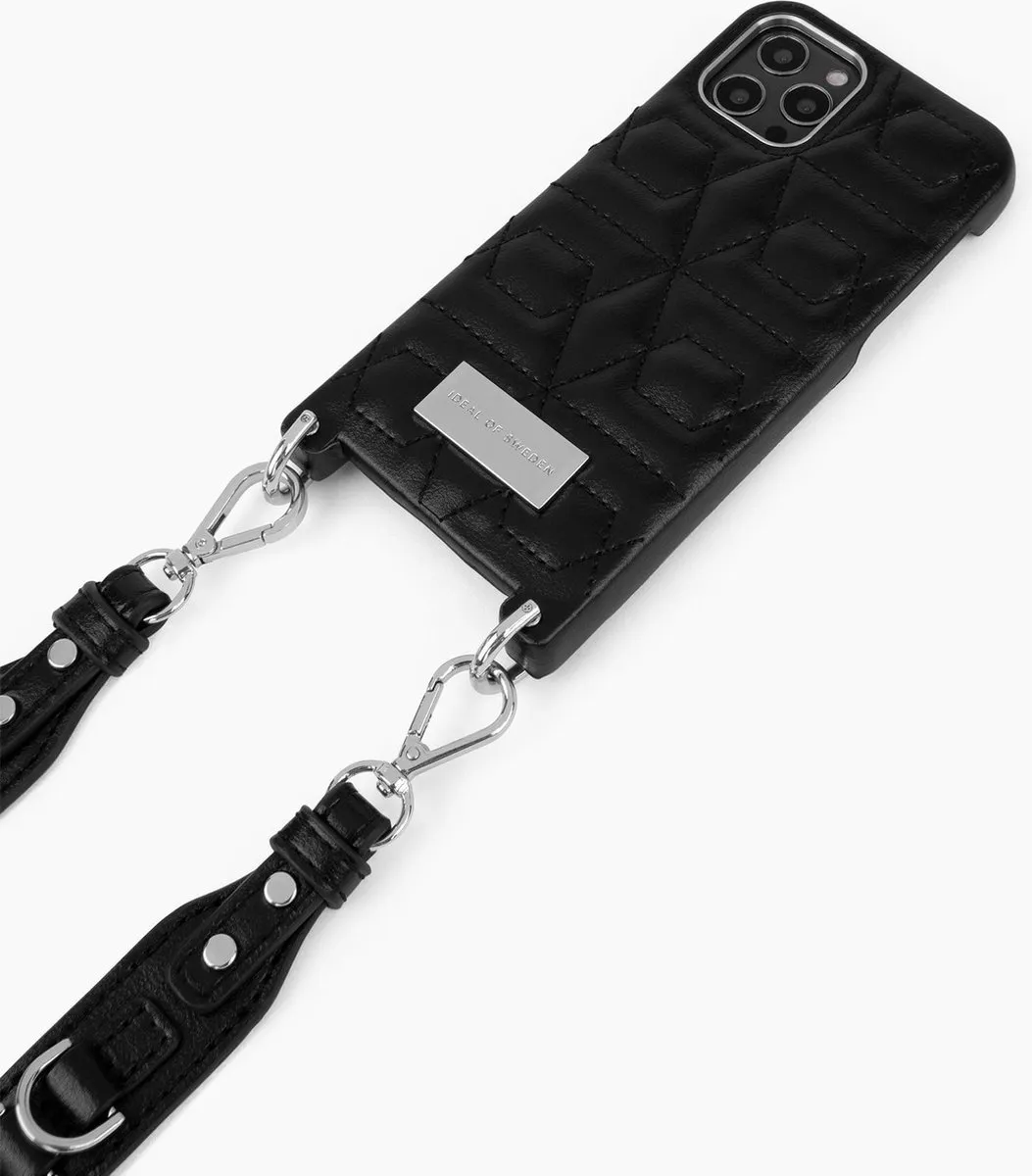 iDeal of Sweden Statement Phone Necklace Case iPhone 12/12 Pro Quilted Black