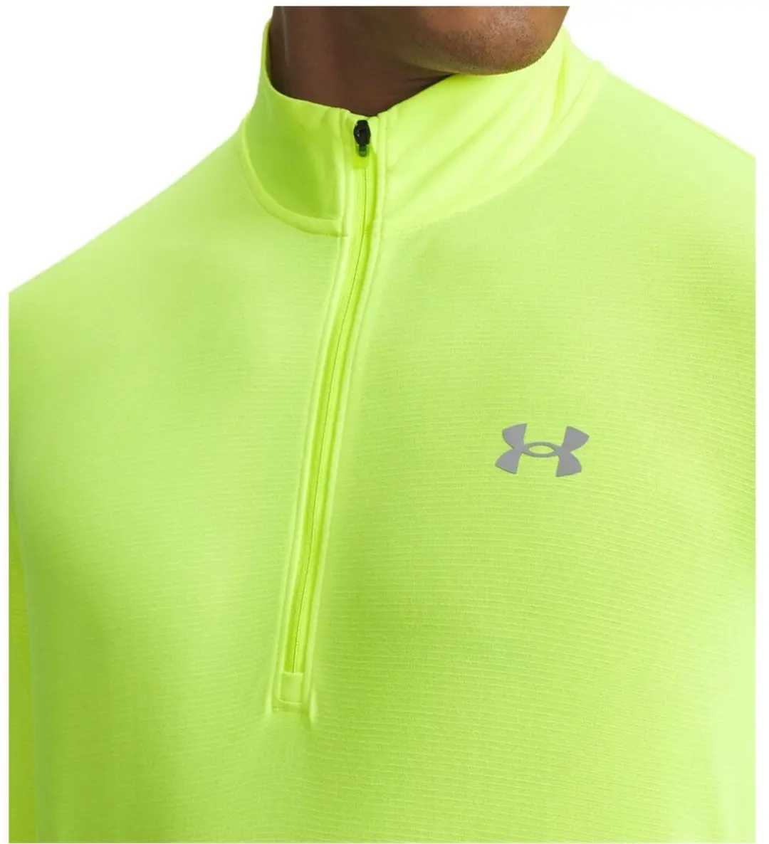 Under Armour Launch 1/4 Zip Longsleeve - Yellow/Reflective - afbeelding 3 van 6