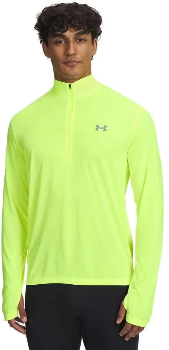 Under Armour Launch 1/4 Zip Longsleeve - Yellow/Reflective - afbeelding 6 van 6