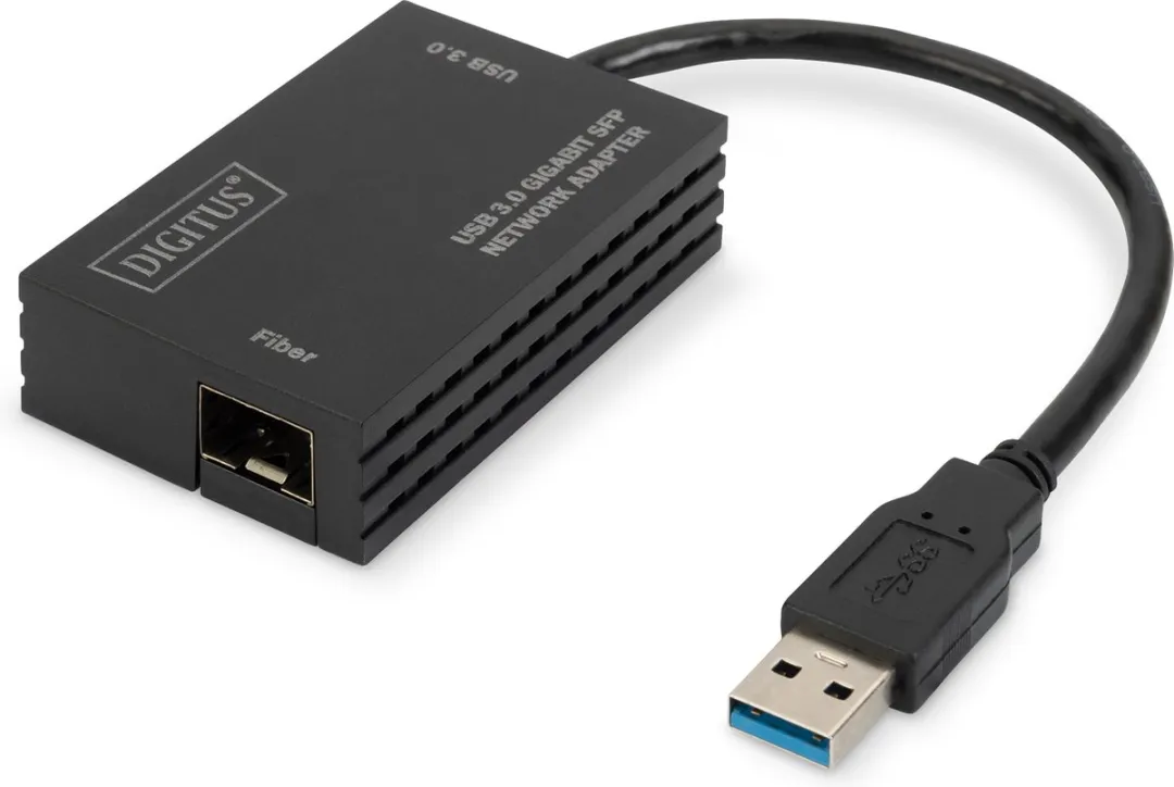 Digitus DN-3026 Glasvezel USB 3.2 Netwerkadapter - Zwart