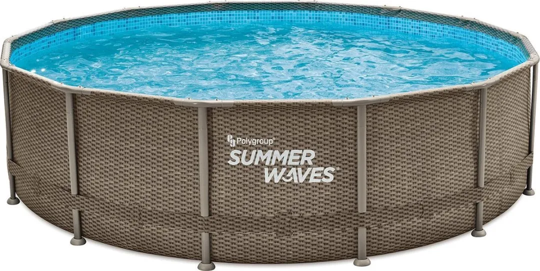 Summer Waves Elite Frame Zwembad 427x107cm - 12.706L - Rotan Look