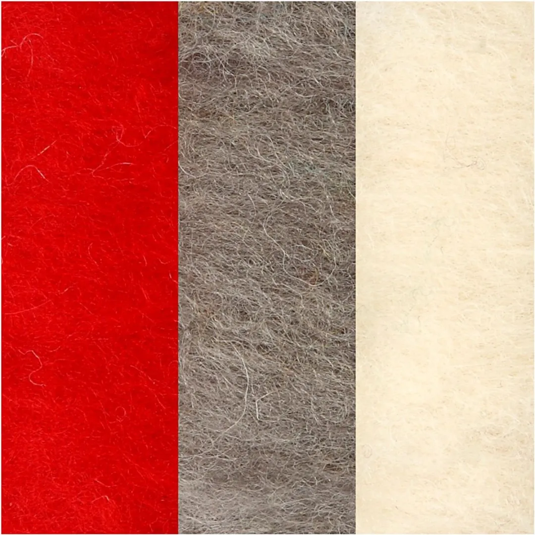 Creativ Company Creotime Gekaarde Wol Set 3x10g - Rood
