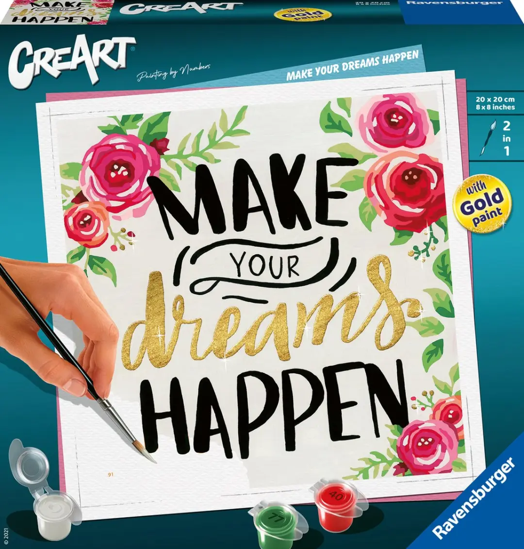 Ravensburger Schilderen op nummer CreArt Make Your Dreams Happen voor volwassene