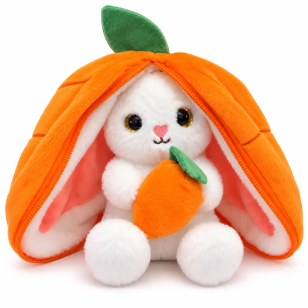 Konijn in Wortel Pluche Knuffel 20 cm