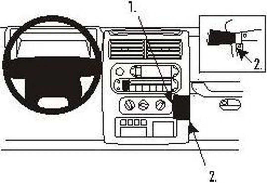 Brodit Angled Mount ProClip 853224 - Zwart - afbeelding 5 van 5