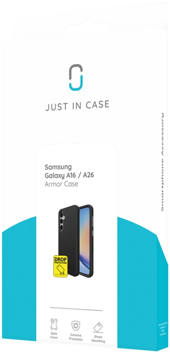 Just in Case Backcase Hoesje Samsung Galaxy A26/A16 - Zwart