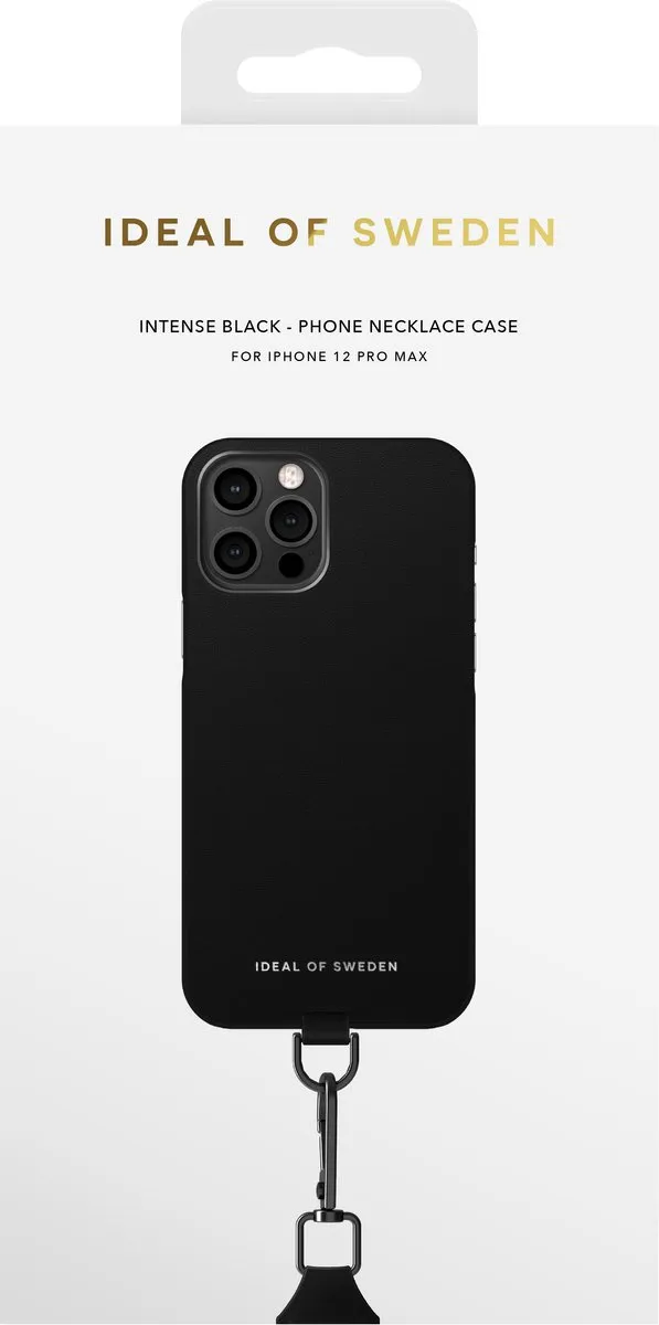 iDeal of Sweden iPhone 12 Pro Max Necklace Case - Intense Black - afbeelding 5 van 5