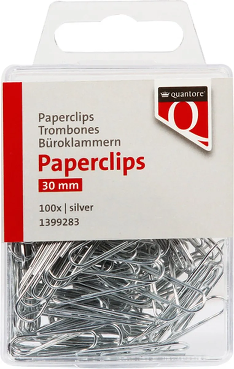 Quantore Paperclip 30mm Zilver