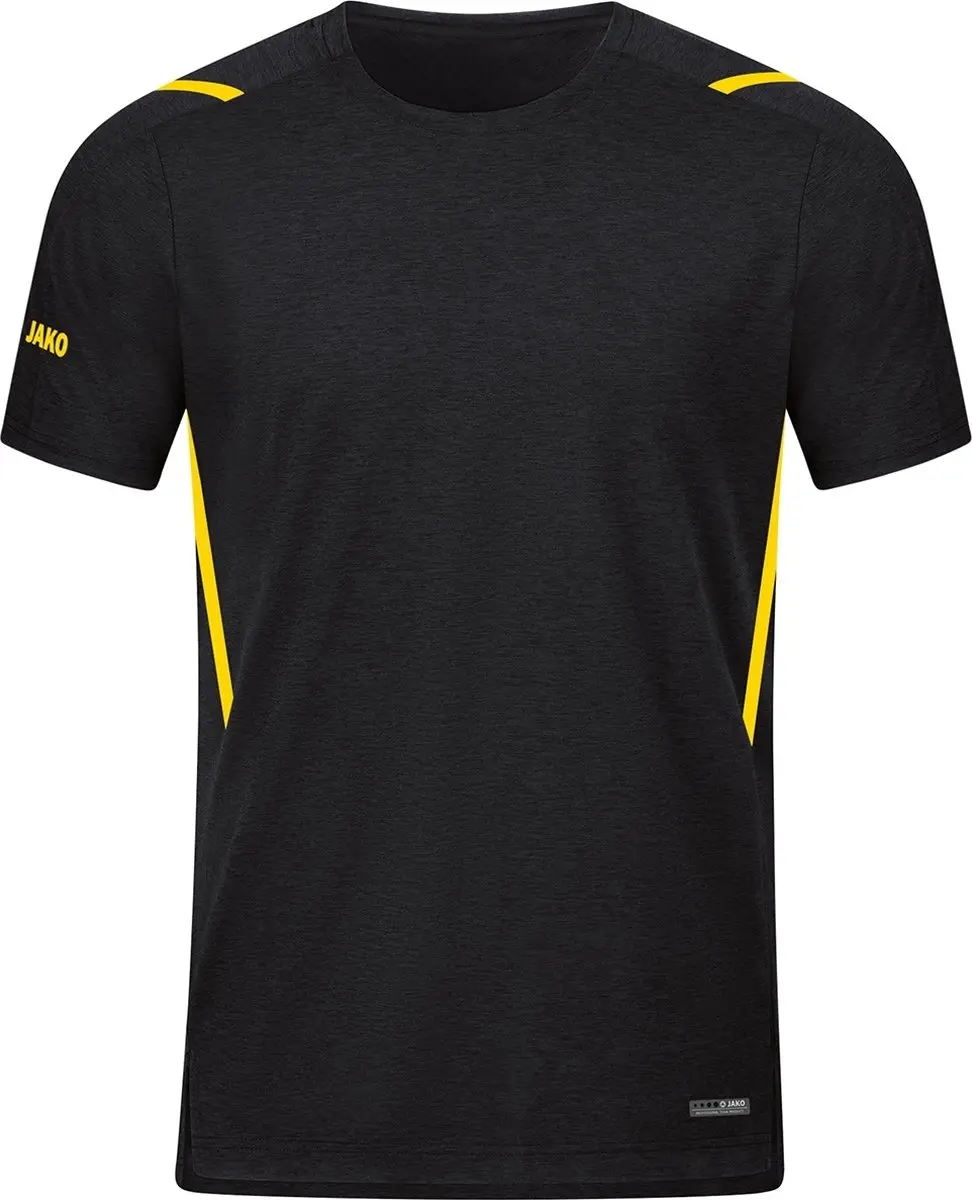 JAKO Challenge Dames T-Shirt - Zwart Gemeleerd - afbeelding 3 van 3