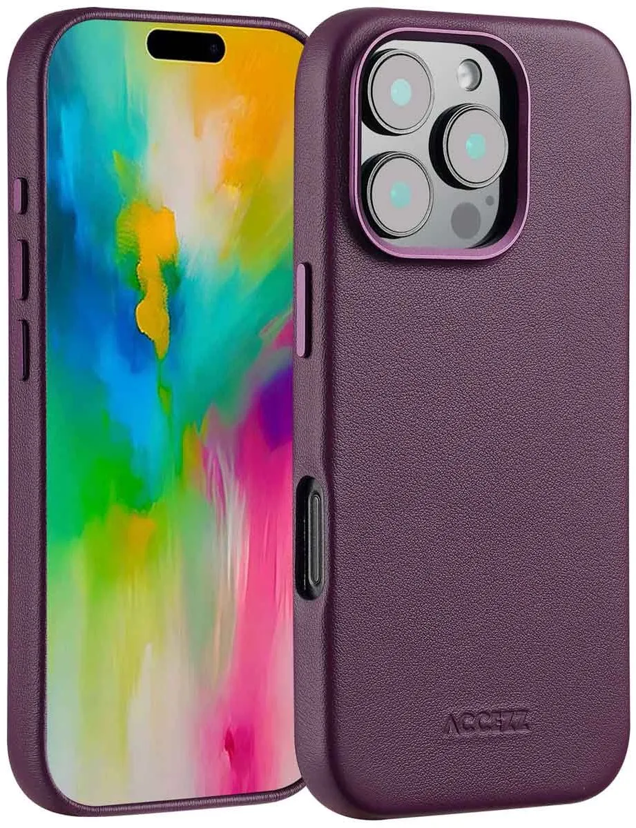 Accezz Hoesje iPhone 16 Pro Heath Purple - MagSafe - 2 Pasjes