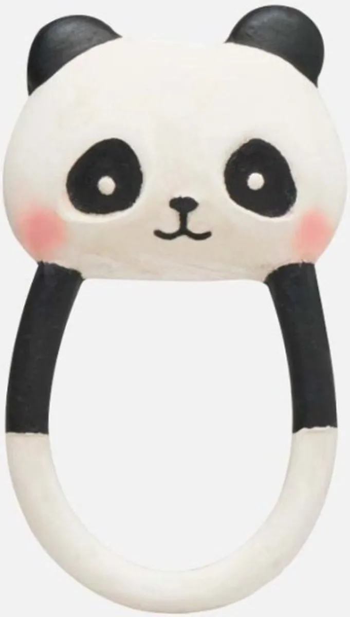 Lanco rubberen bijtring - Kori de Panda - zwart - wit