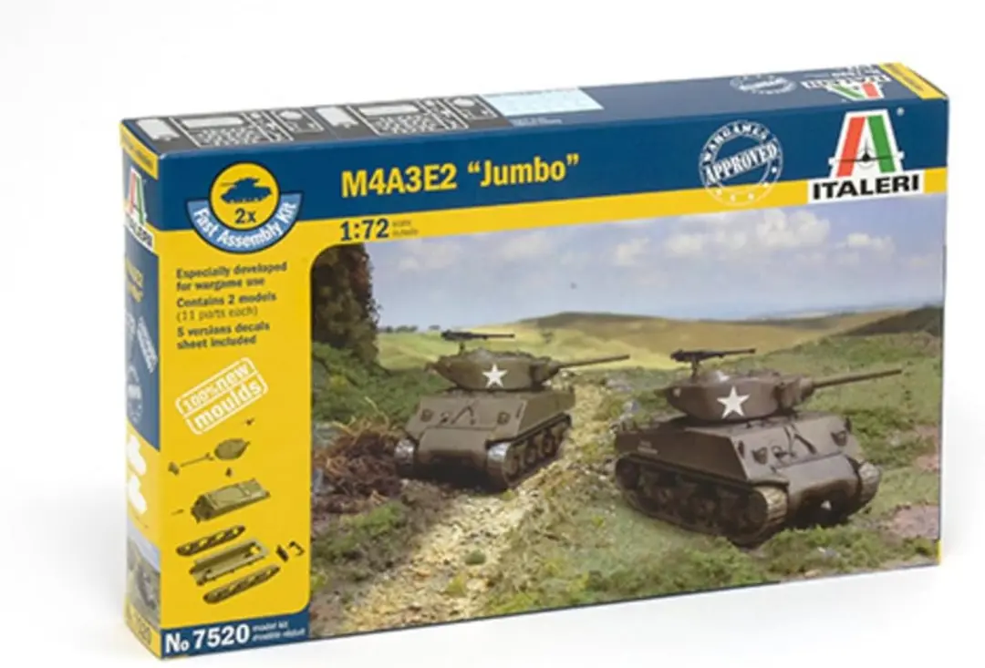 Modelbouwkit M4A3E2 Jumbo Tank 1:72 (2 stuks)