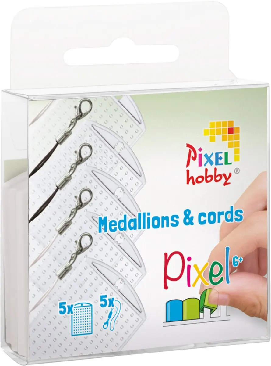 Pixelhobby Transparante Medaillons met Color Cords