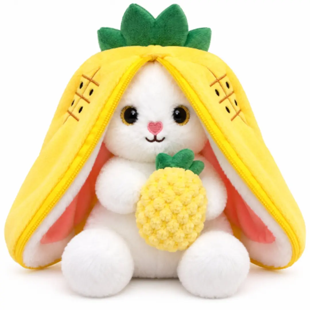 Konijn in Ananas Pluche Knuffel 20 cm