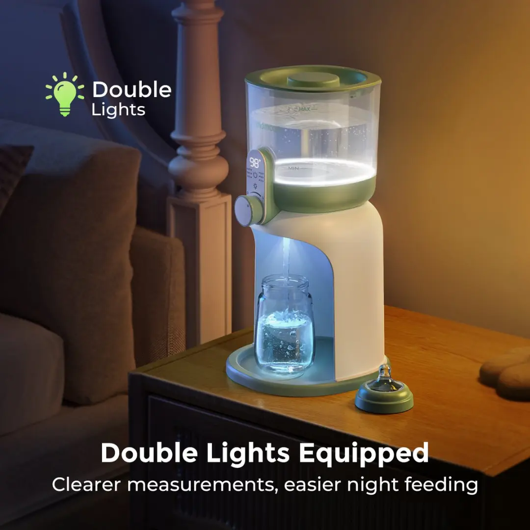 Momcozy Waterverwarmer Dubbel Licht - Wit/Groen - afbeelding 2 van 6