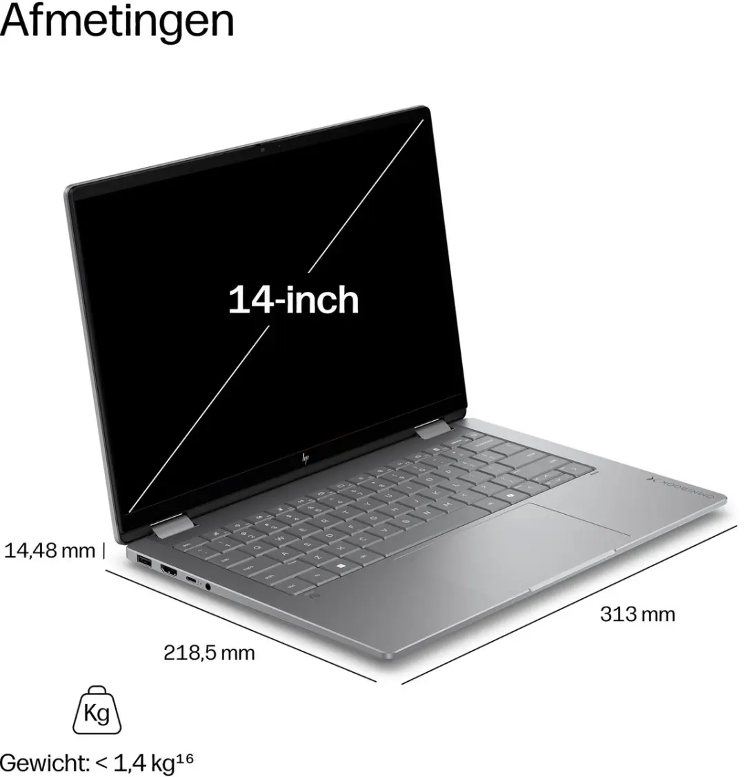 HP OmniBook X Flip 14-kb0635ndx 2-in-1 Laptop - Zilver - afbeelding 3 van 6