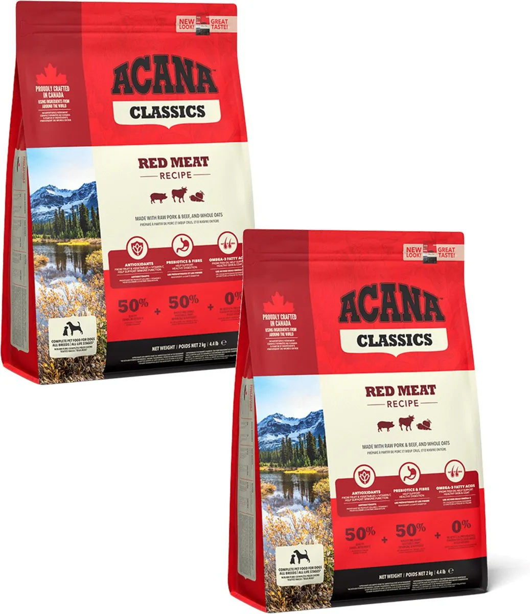 Acana Classics Classic Red Lam&Rund Hondenvoer - 2x2kg