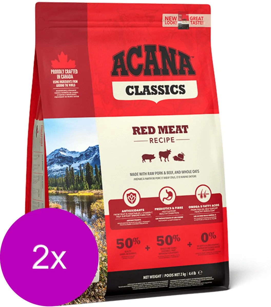 Acana Classics Classic Red Lam&Rund Hondenvoer - 2x2kg