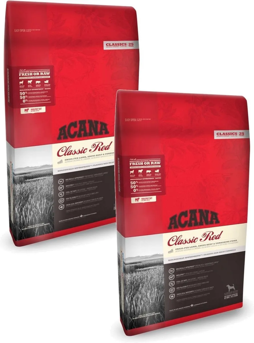 Acana Classics Classic Red Lam&Rund Hondenvoer - 2x2kg