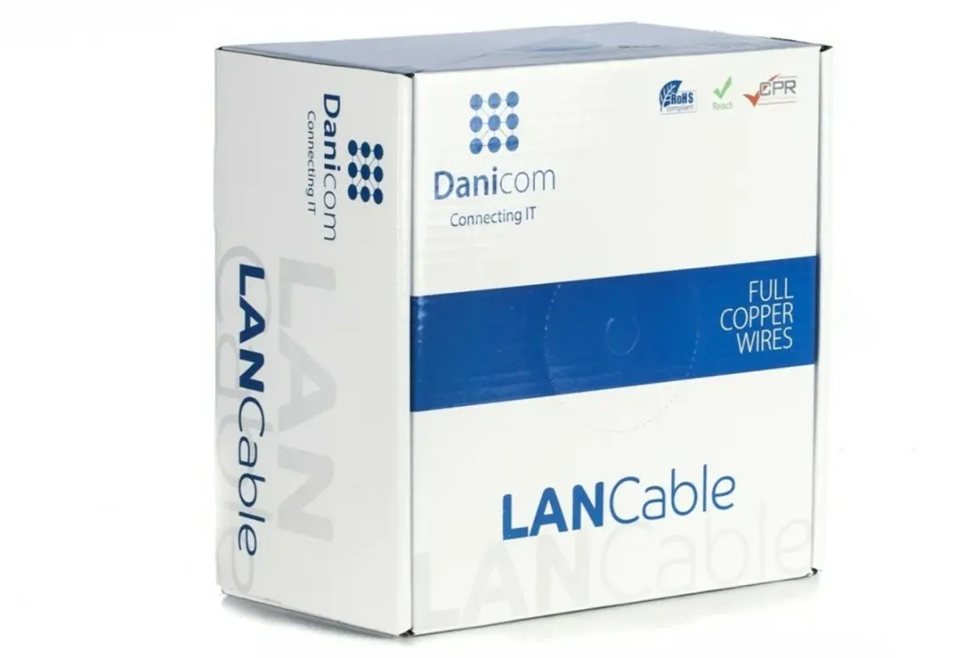 DANICOM CAT6 FTP 100 meter kabel op rol stug