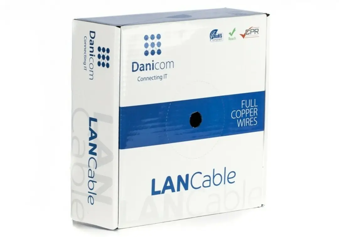 DANICOM CAT6 FTP 50 meter kabel op rol stug