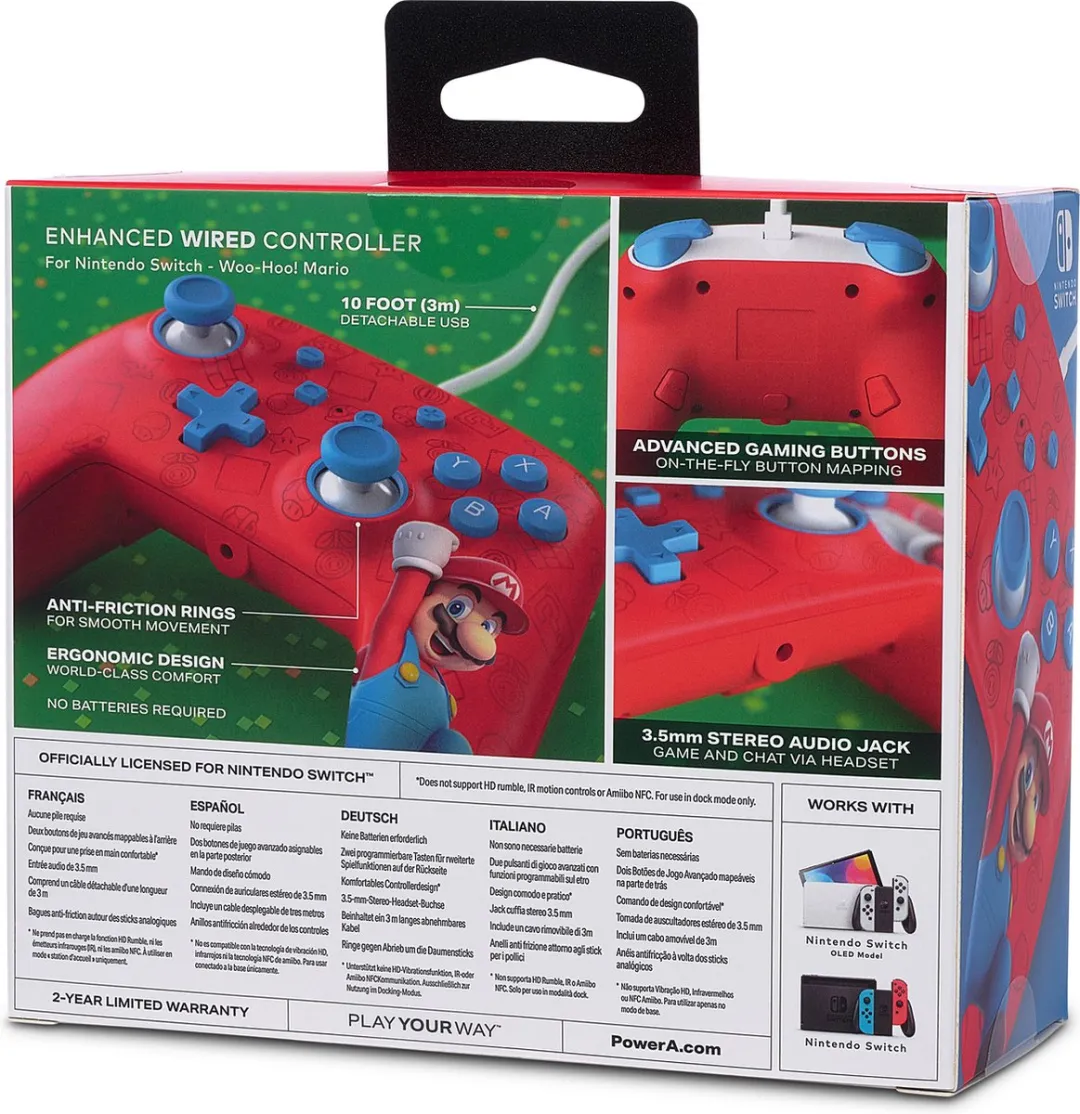 POWERA NSGP0001-01 Bedrade Controller - 18 Knoppen - Woo-hoo! Mario Rood
