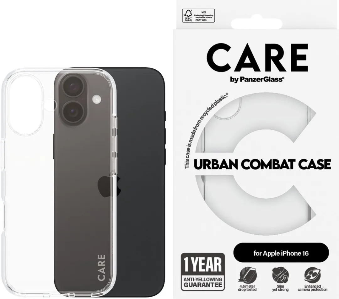 PanzerGlass CARE iPhone 15 Hoes - Transparant
