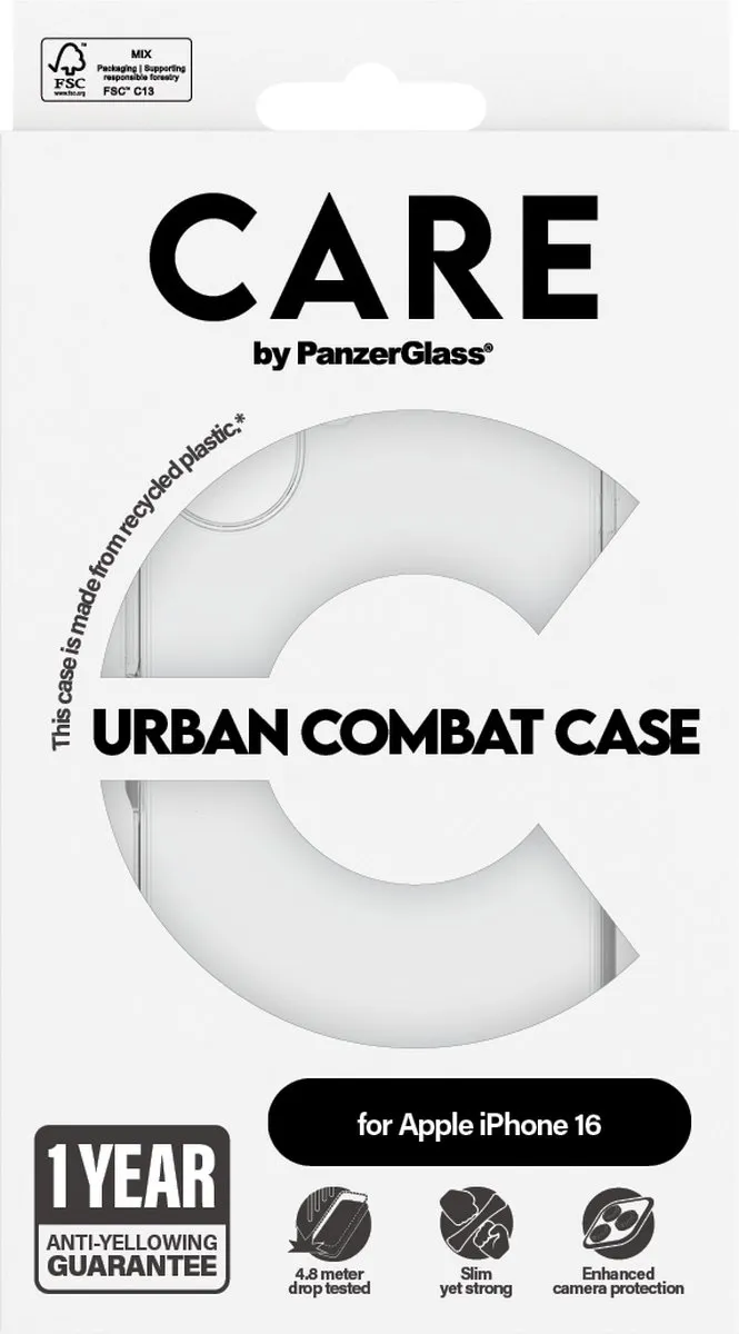 PanzerGlass CARE iPhone 15 Hoes - Transparant