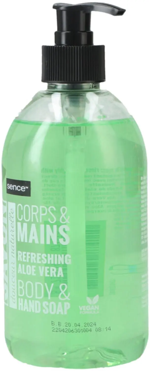 Sence Savon Handzeep Aloë Vera - 2x 500ml - afbeelding 3 van 4