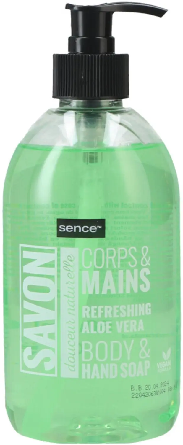 Sence Savon Handzeep Aloë Vera - 2x 500ml - afbeelding 4 van 4