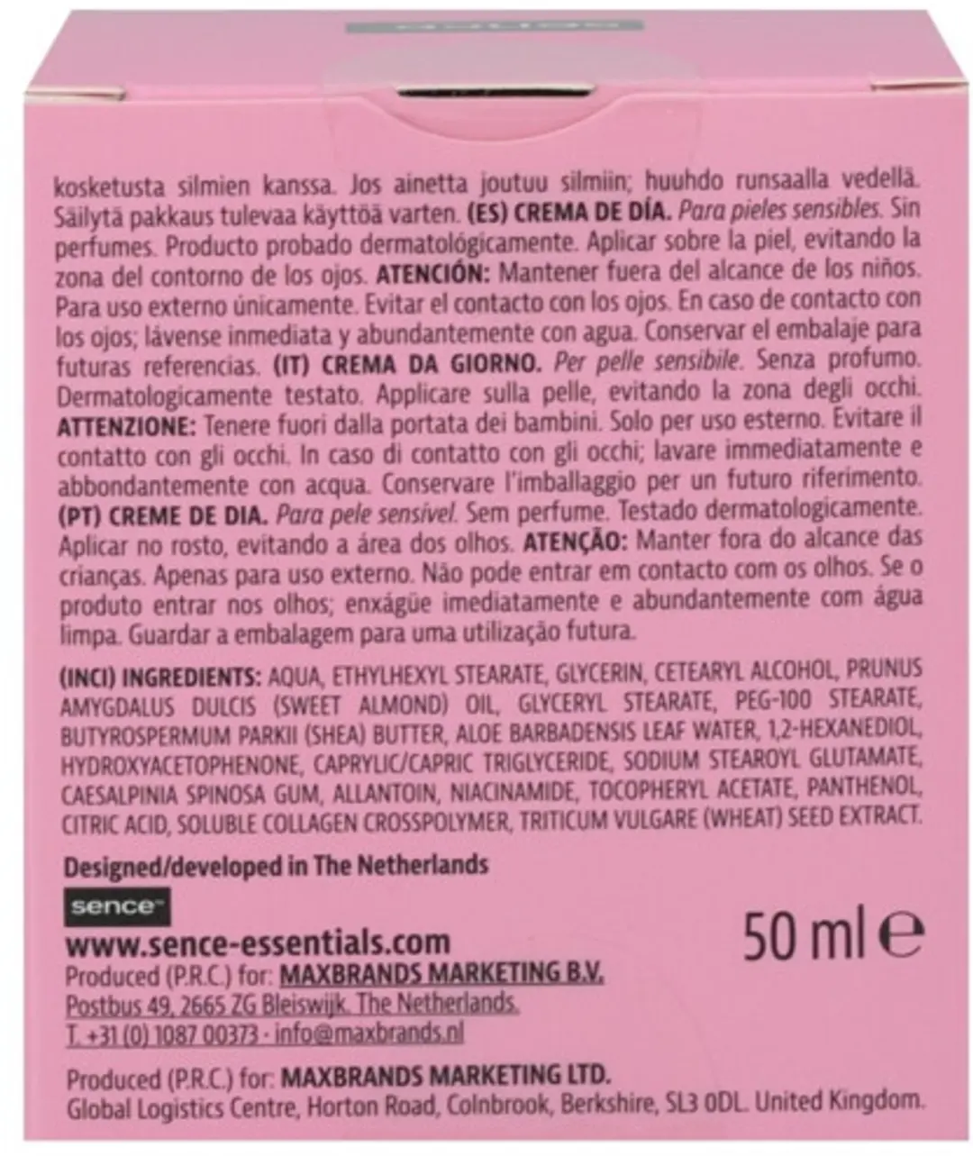 Sence Dagcreme Voor Gevoelige Huid - 12x 50ml - afbeelding 4 van 6
