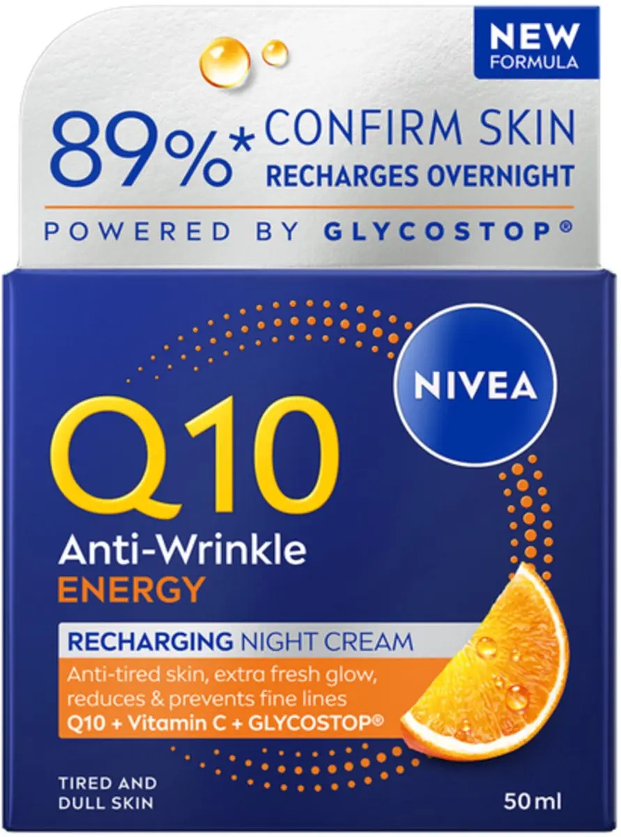NIVEA Q10 Energy Anti-Rimpel Nachtcréme - 3x 50ml - afbeelding 3 van 6